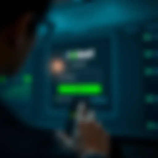 Secure login interface of 1xbet Korea
