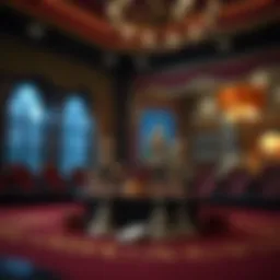 Historical depiction of baccarat origins