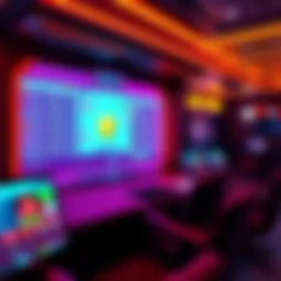 A futuristic betting interface showcasing advanced technology