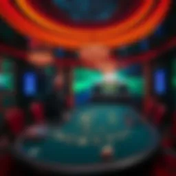 Live dealer table showcasing an immersive setup