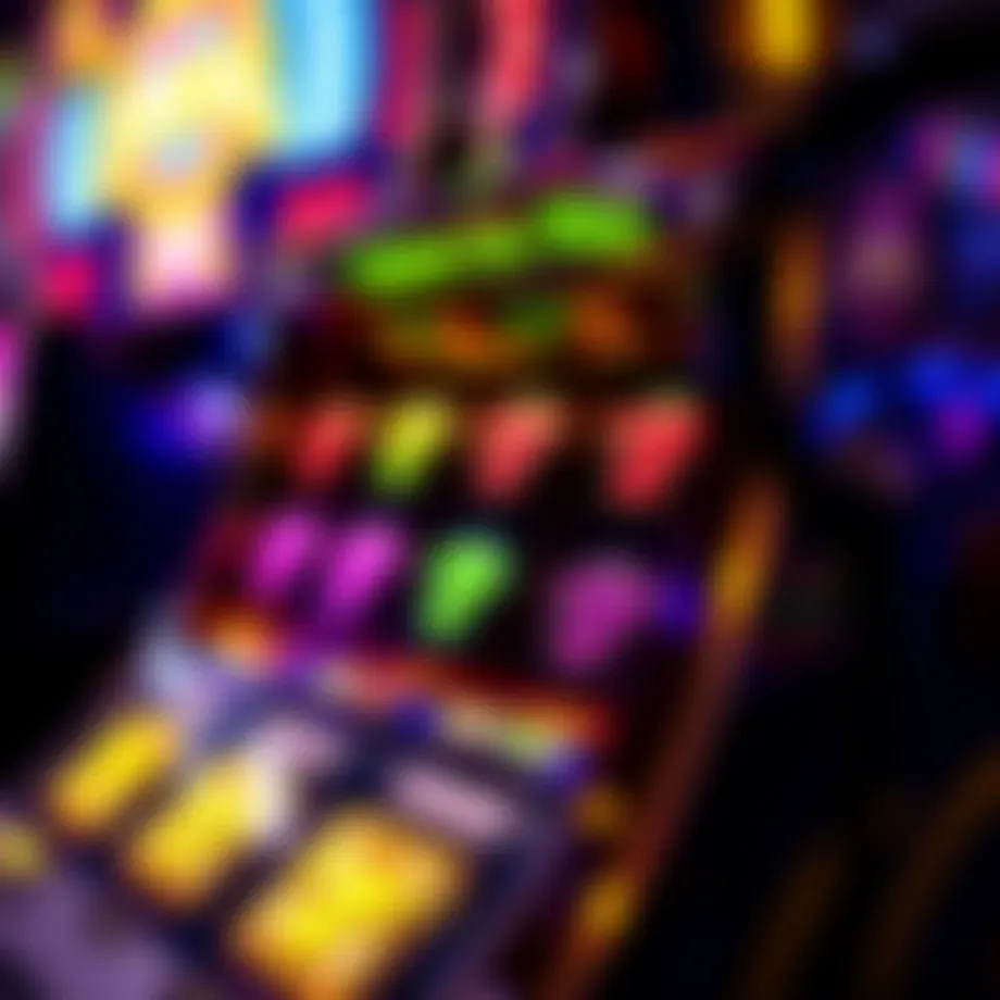 An intricate illustration of a jackpot machine displaying vibrant symbols