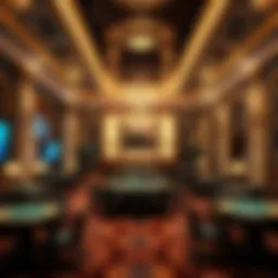 Luxurious interior of a mansion casino showcasing opulent decor and design elements.