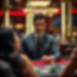A captivating dealer at a live baccarat table