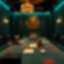 A stylish table set for an online blackjack game