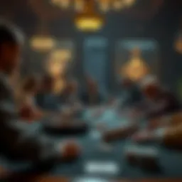 A historical depiction of gambling games over the ages.