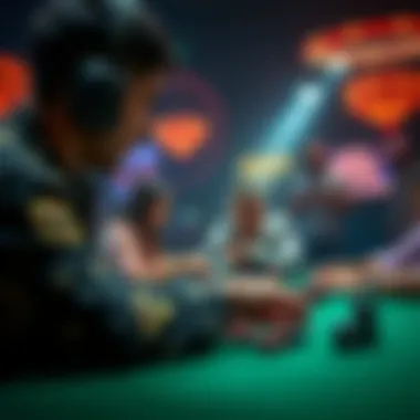 Impact of Poker Communities Illustration depicting the social impact of poker communities
