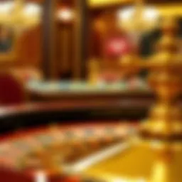 Elegant roulette wheel showcasing the betting layout