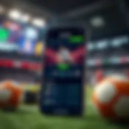 User interface of a sports betting application showcasing a sleek design