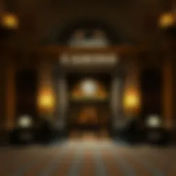 Historical entrance of a classic British casino