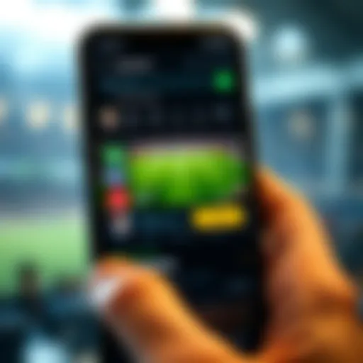 User interface of Unibet app showcasing its features